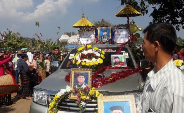 The funeral of veteran Karen revolutionary leader Col. Saw Ye Din (photo: KIC)