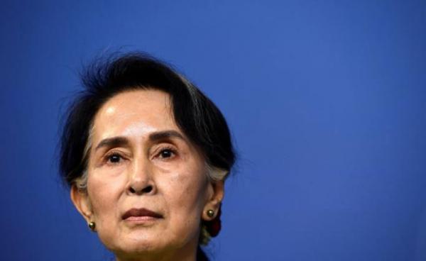 In this file photo taken on June 12, 2017, Myanmar's State Counsellor Aung San Suu Kyi attends a press conference at the Rosenbad government office in Stockholm. Photo: AFP