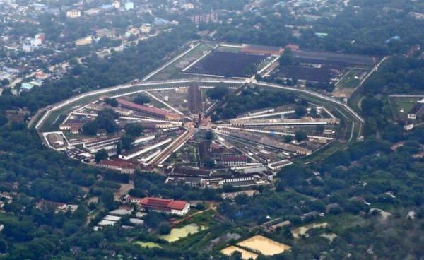 An aerial view of Insein prison in Yangon. EPA