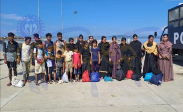 Muslim refugees who crossed the border illegally, arrested in Rathedaung Township in October 2023