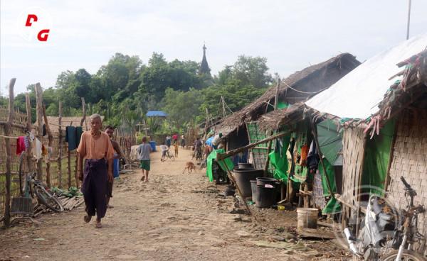 မြောက်ဦးမြို့၊ မြတန်ဆောင်းစစ်ဘေးရှောင်စခန်းကို ၂၀၂၃ ခုနှစ်၊ စက်တင်ဘာ လကုန်ပိုင်းက တွေ့ရစဉ်။