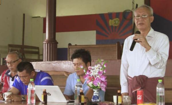 Padoh Shew Maung – speaking at the coordination meeting.