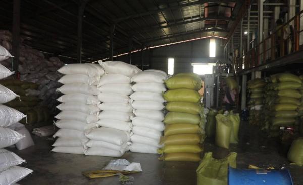 Inside a rice mill in Sittwe