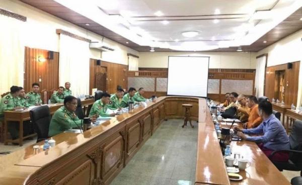 Photo SSPP / SSA: February 25, 2019 The government’s military delegation meets Shan State / Shan State Army at Naypyidaw regional command office