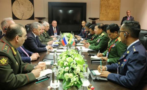 Senior General Min Aung Hlaing attends opening ceremony of 8th Moscow Conference on International Security; meets Minister of Defence of Russian Federation. Photo: seniorgeneralminaunghlaing.com.mm